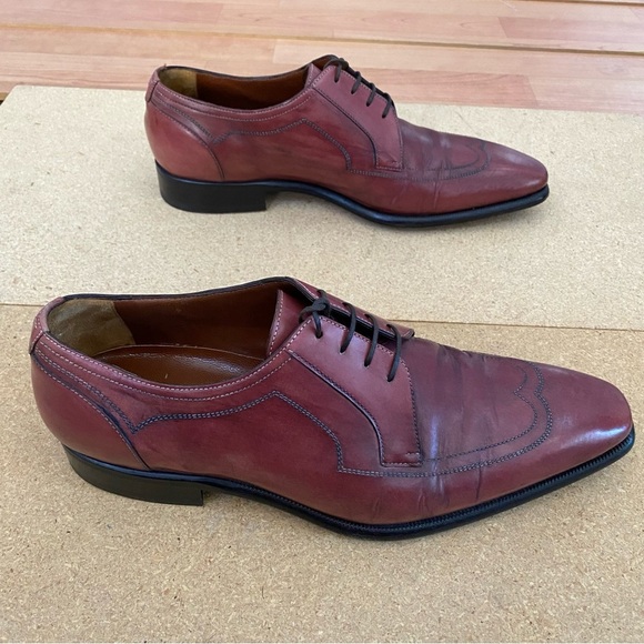 a. testoni Other - A. Testoni Men's Brown Leather Dress Shoes Lace Up Size 7